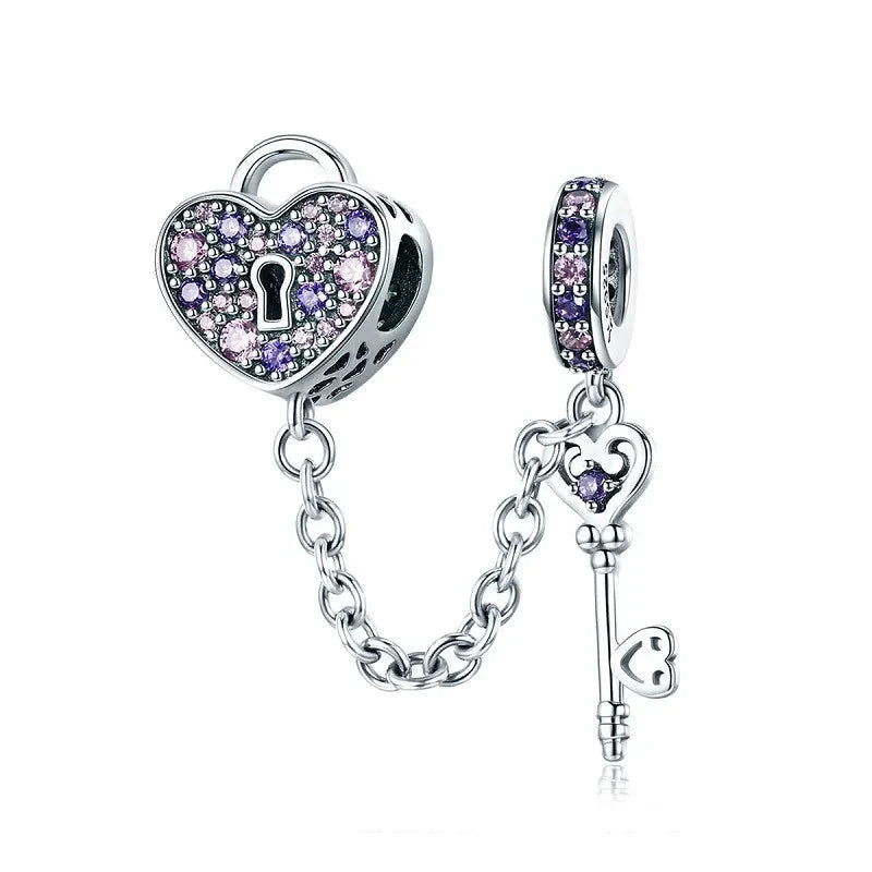 Key of Heart Charms