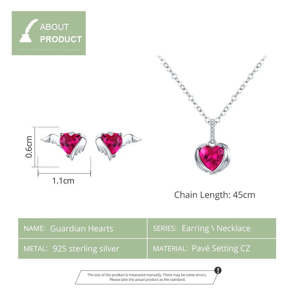 Heart Pendant Jewelry Sets