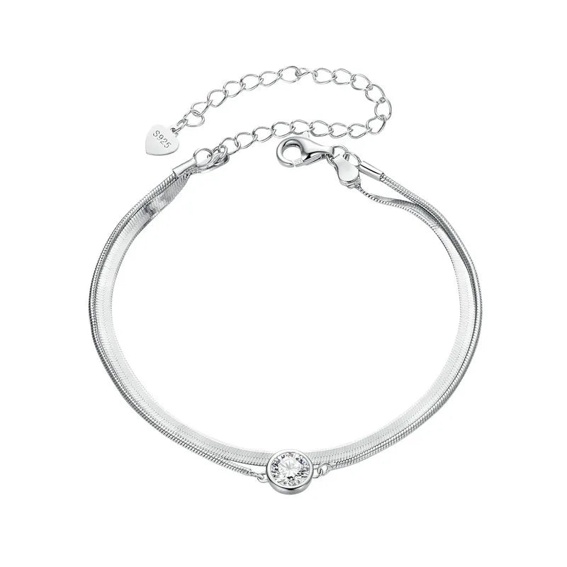 Moissanite Double-Layer Bracelet