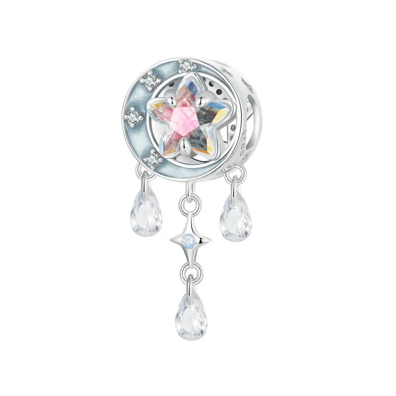 Pink Flower Charms