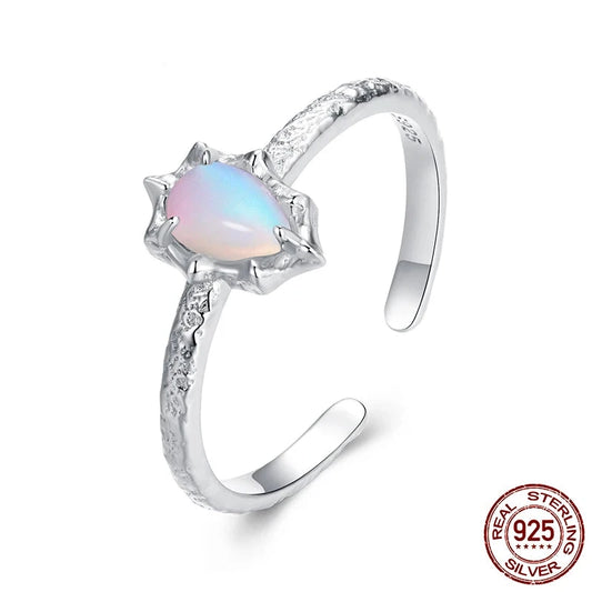 Aurora Opal Solitaire Ring