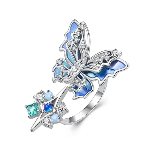 Ice & Snow Butterfly Ring