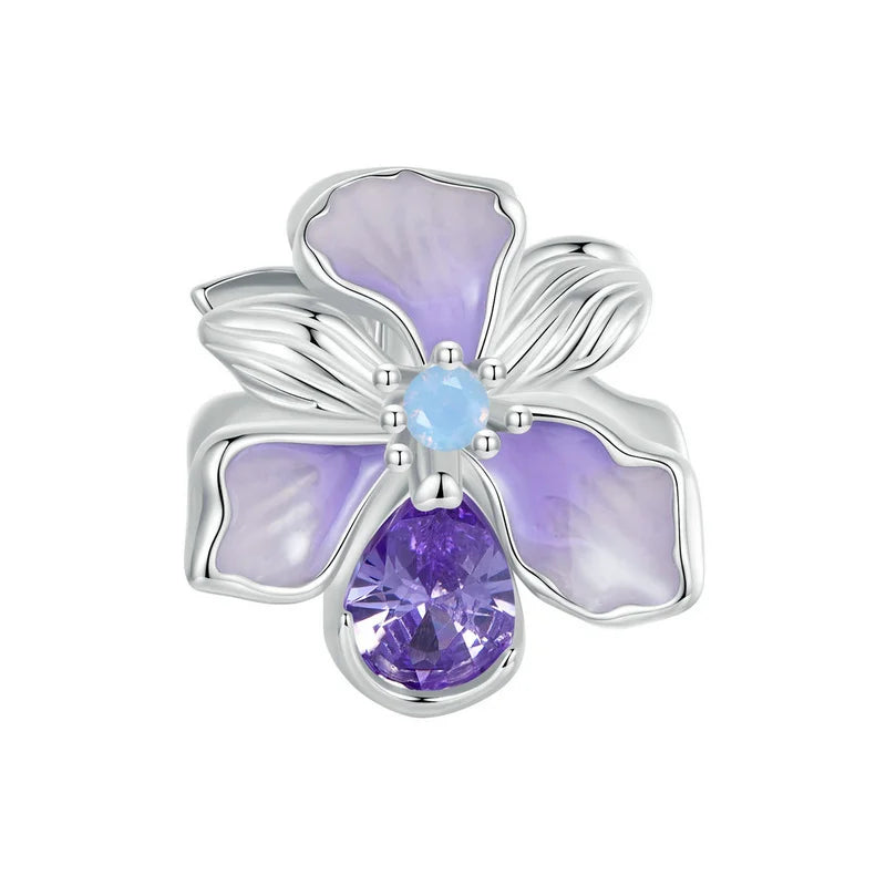 Blue-Purple Flower Charm