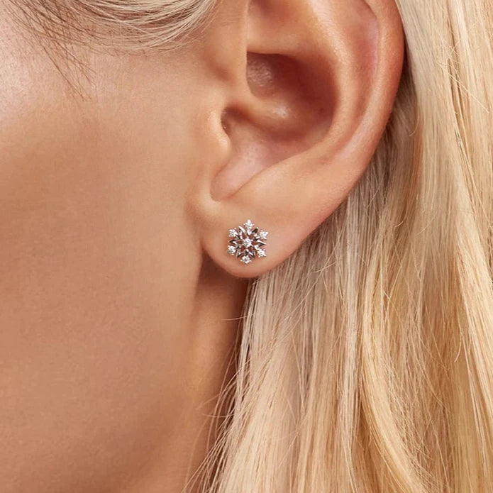 Snowflake Stud Earrings