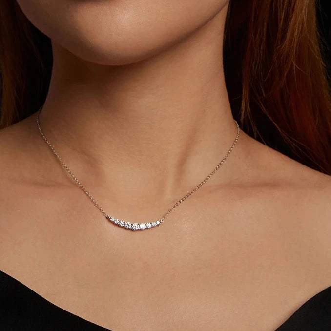 Moissanite Smile Necklace