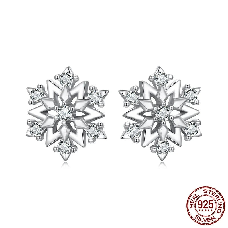 Snowflake Stud Earrings