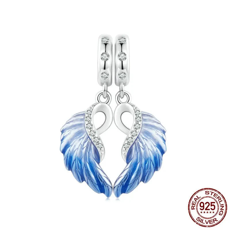 Blue Angel Wings Charms