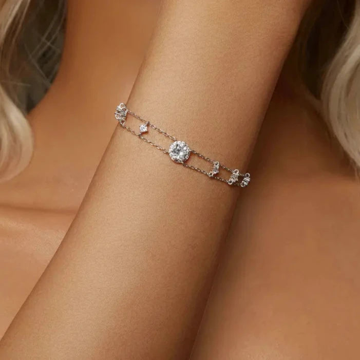 Moissanite Bracelet Double-layer Starry