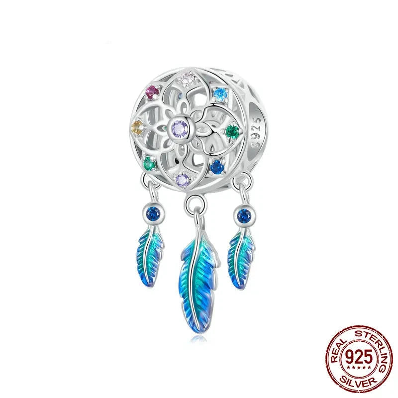 Rainbow Dreamcatcher Pendant Charms