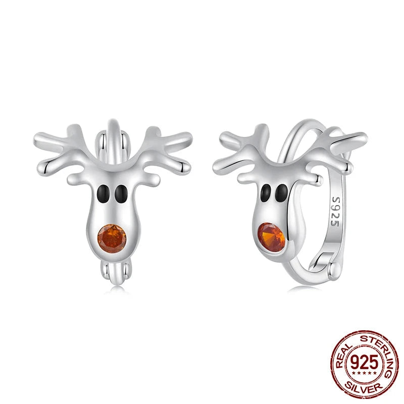 Reindeer Hoop Earrings