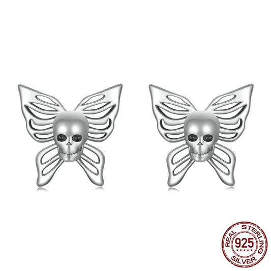 Skull Butterfly Earrings