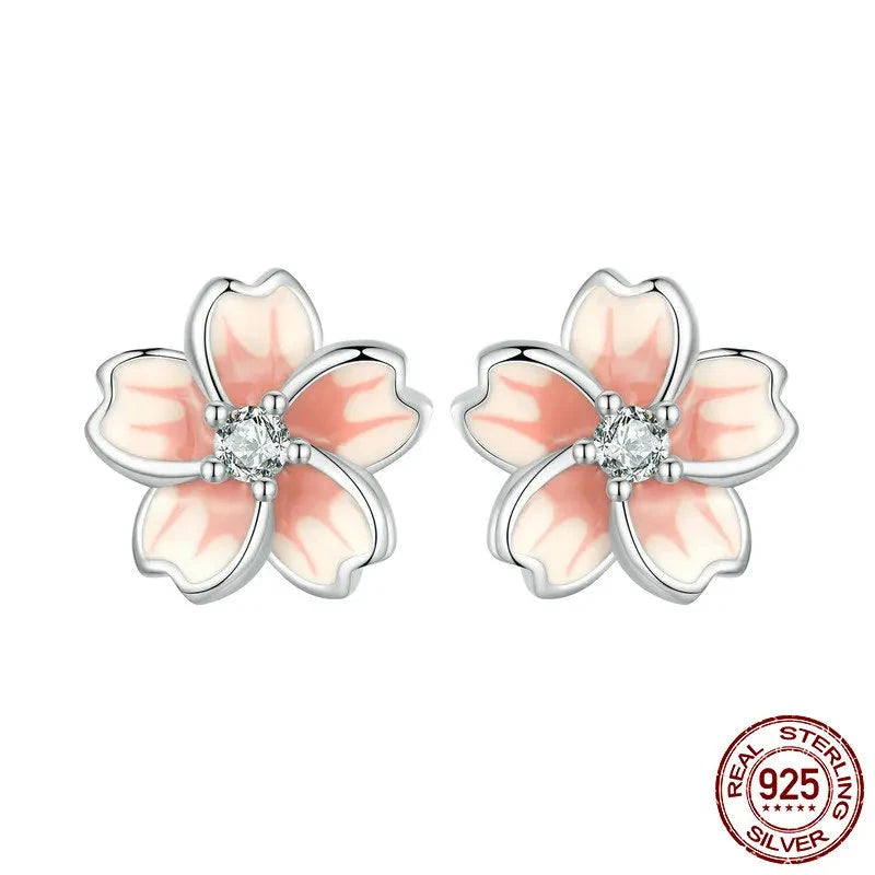 Pink Cherry Blossom Earrings