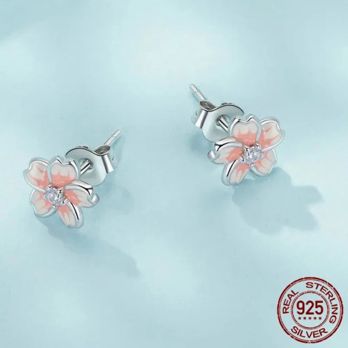 Pink Cherry Blossom Earrings