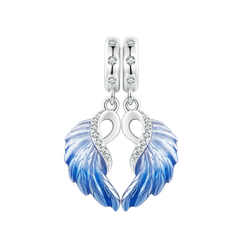 Blue Angel Wings Charms