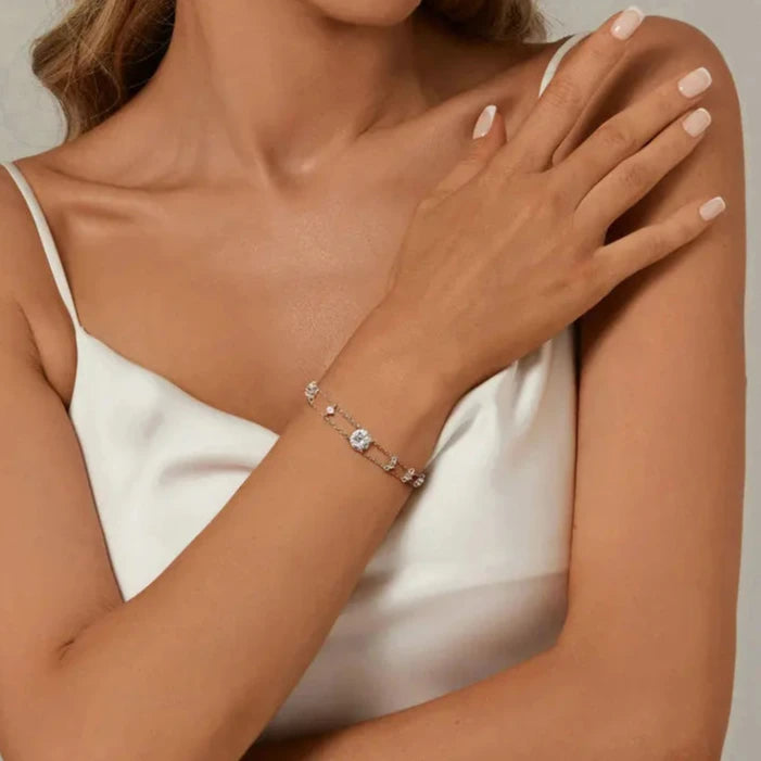 Moissanite Bracelet Double-layer Starry