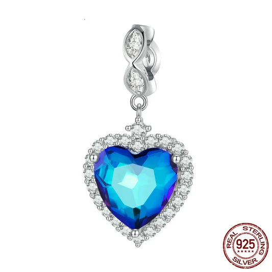 Blue Heart of the Sea Charms