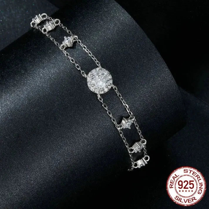 Moissanite Bracelet Double-layer Starry