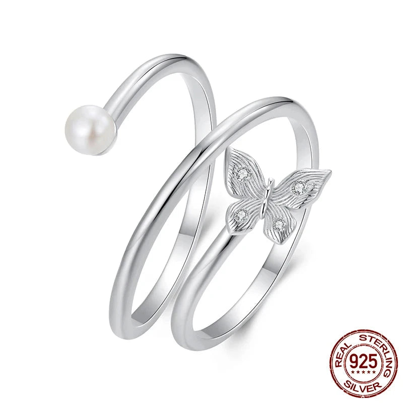 Butterfly Open Adjustable Ring