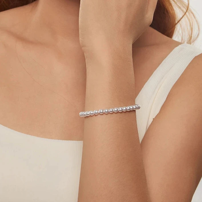 White Pearl Bracelets