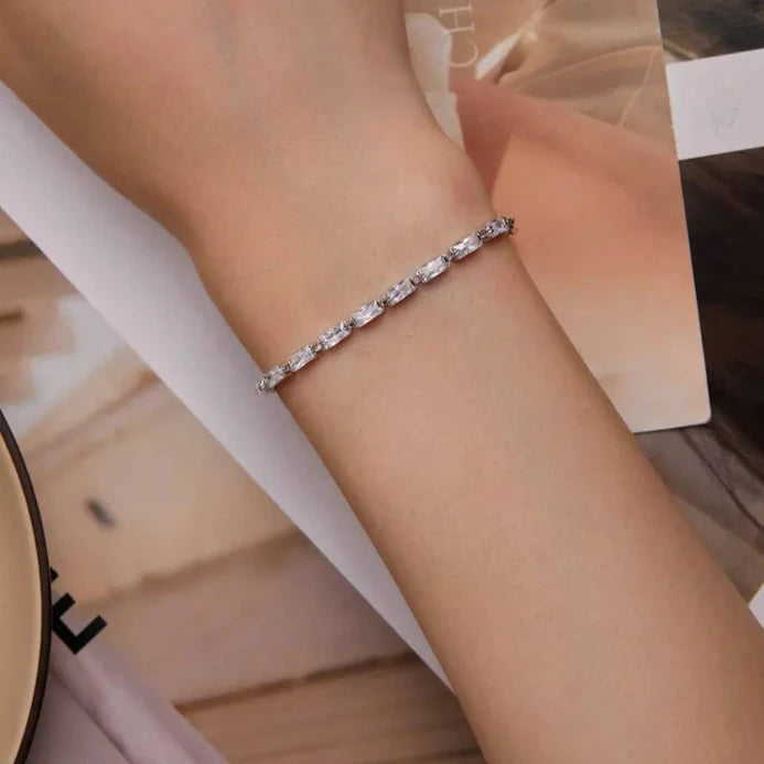 Square Zircon Tennis Bracelet