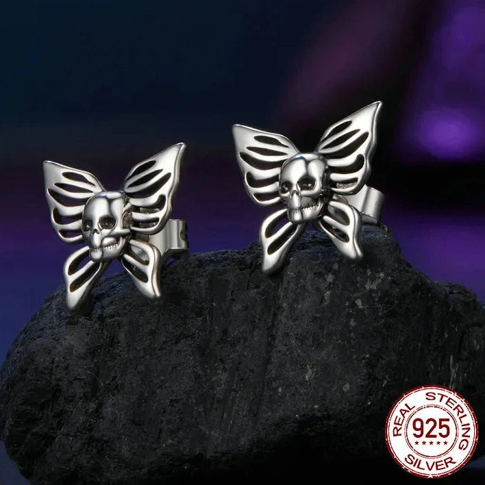 Skull Butterfly Earrings