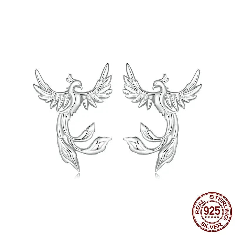 Dainty Phoenix Stud Earrings