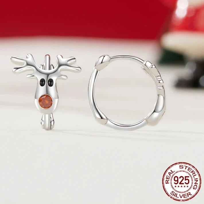 Reindeer Hoop Earrings