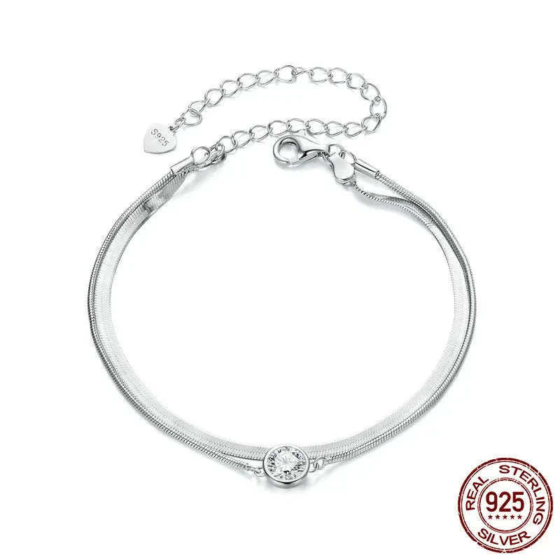 Moissanite Double-Layer Bracelet