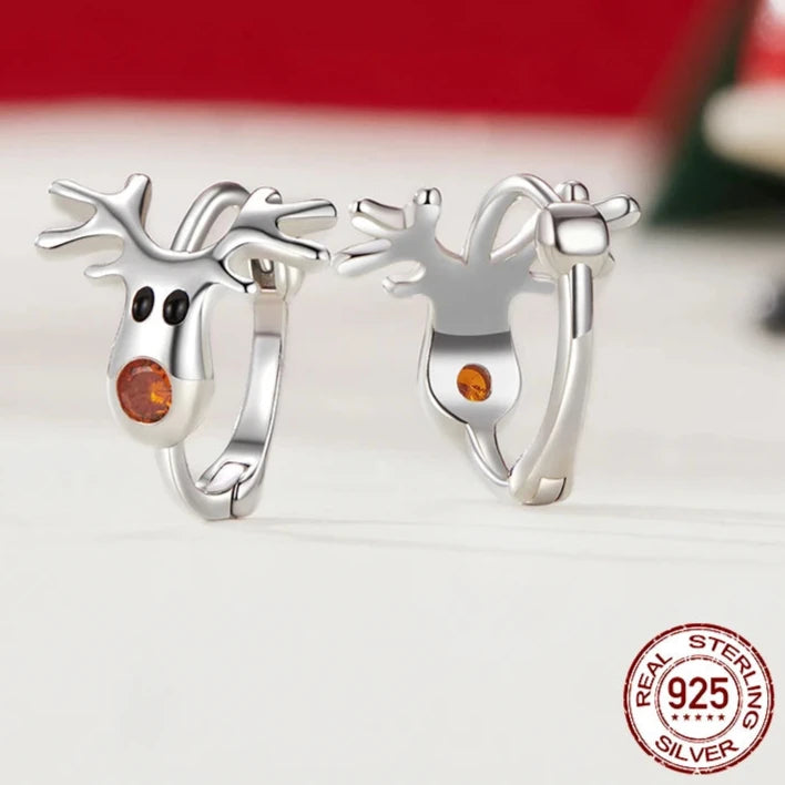 Reindeer Hoop Earrings