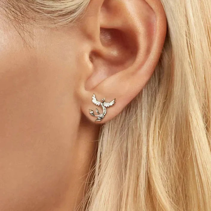 Dainty Phoenix Stud Earrings