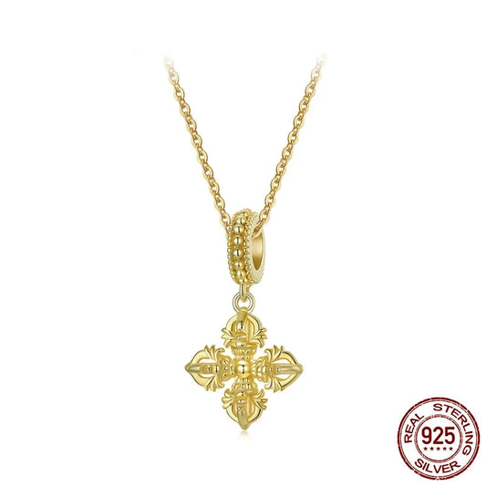 Golden Vajra Charm Pendant