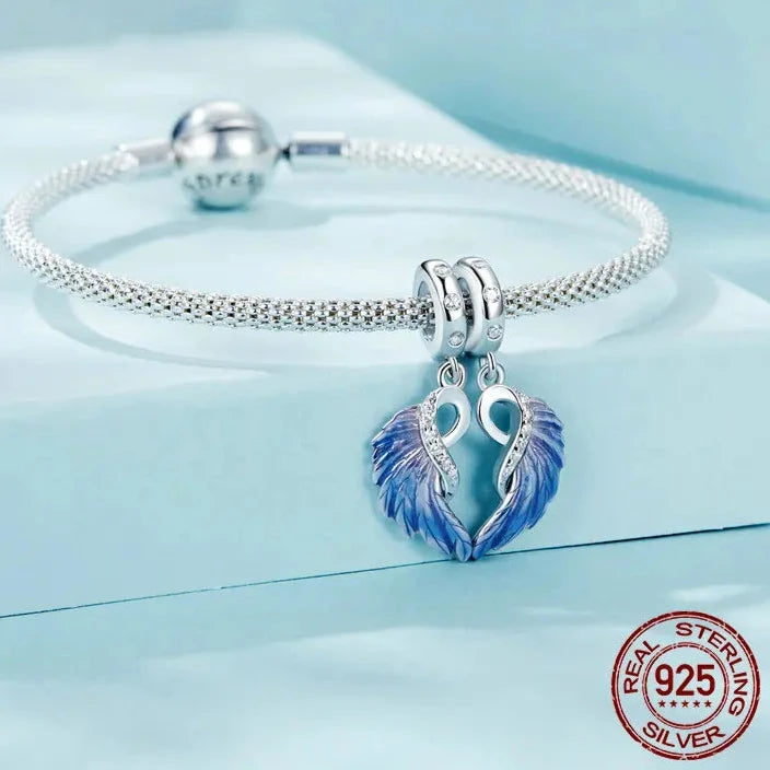 Blue Angel Wings Charms