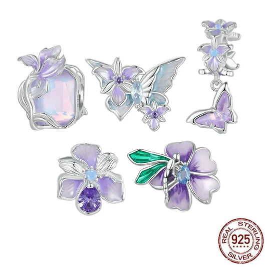 Blue-Purple Flower Charm